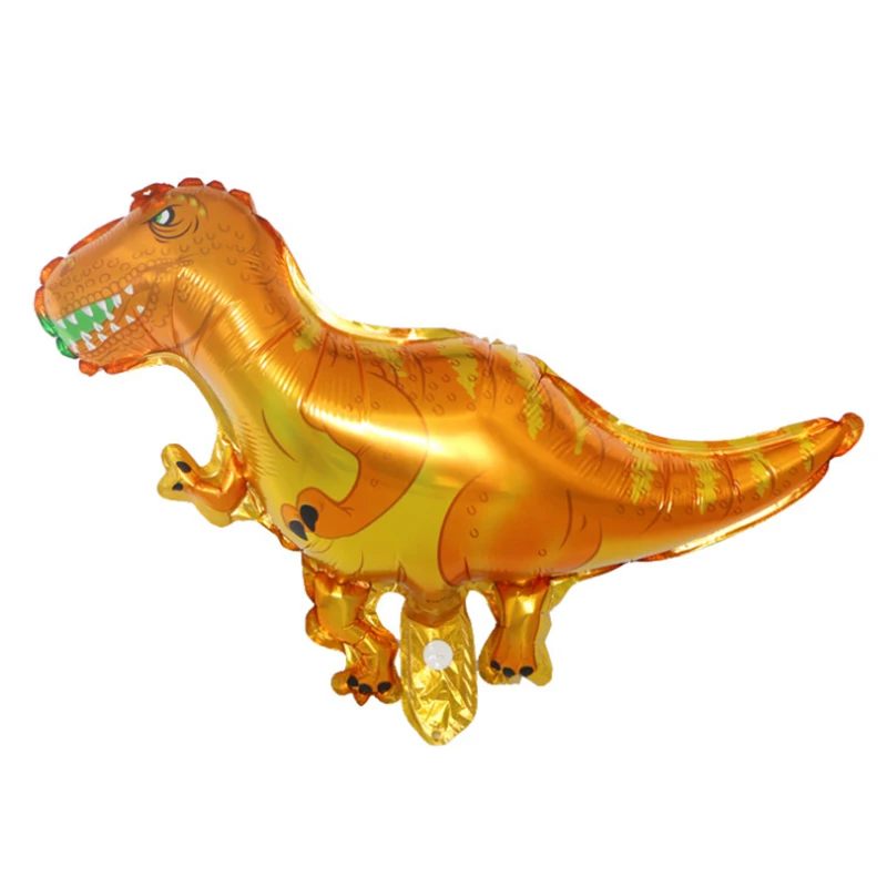 1pcs balloon Тематическая посуда в виде динозавра, украшение для вечеринки на день рождения, Детские тарелки, чашки, шляпы из фольги динозавра, воздушные шары, торт, флаг, соломинка, вечерние принадлежности в стиле динозавра - Цвет: 1pcs balloon