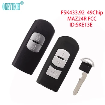 

OkeyTech FSK433.92 49 Chip Car Remote Control Smart Key Fob Fit For Mazda CX-3 CX-5 Axela Atenza Model SKE13E-02 Or SKE13E-12