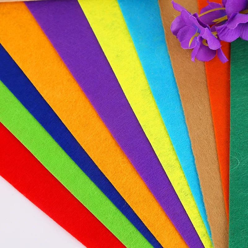 10 Color Soft Nonwoven Fabric Sheets 40*46cm DIY Craft Patchwork Handwork Cloth handworking accessories