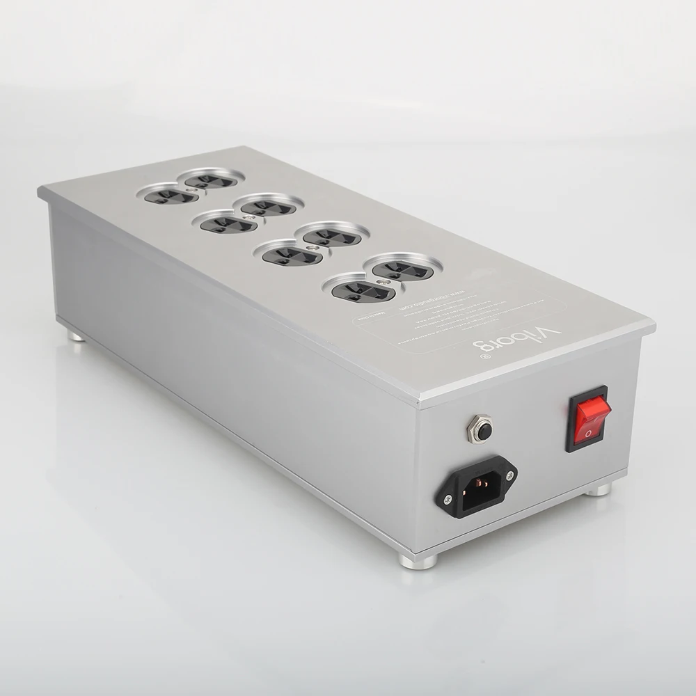 Viborg-VM80 HiFi 파워 필터 플랜트 US 소켓 8 웨이 AC 파워 컨디셔너 오디오 애호가 파워 퓨리파이어, 미국 AC 파워바 분배기