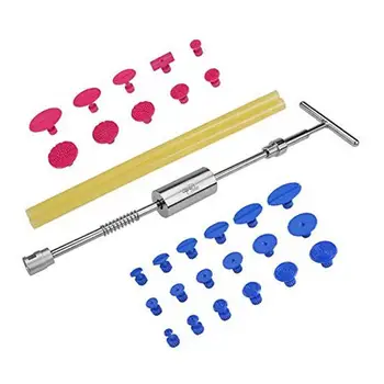

Paintless Dent Repair Tools Plastic+Metal Dent Puller Slide Hammer Puller Tabs Suction Cup Hand Tools Kit 1 Set