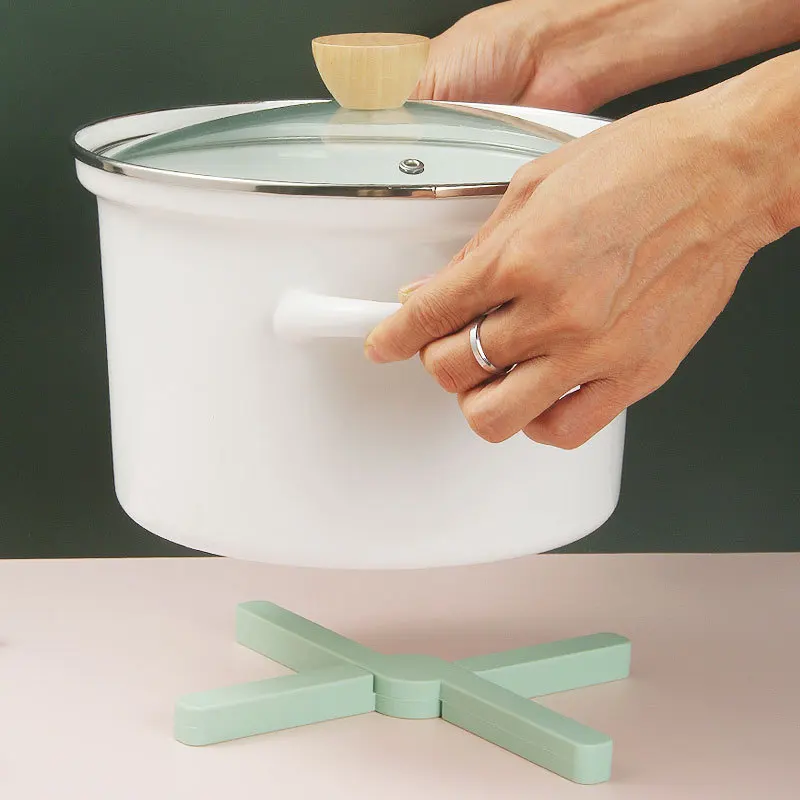 Силиконовая Термостойкая Складная подставка нескользящий коврик для сковороды