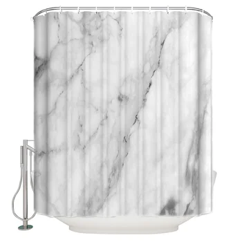 

Shower Curtain Waterproof Polyester Fabric Shower Curtain Ink Painting Marble Black White Floor Walls
