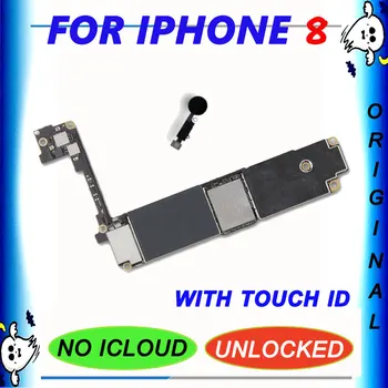 

64G 256G Original For iPhone 8 Motherboard with/without Touch ID Unlocked Mainboard IOS System Logic Mother Boards Remove iCloud