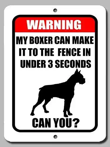 Home Decor Sign Funny Warning Beware Of Dog Boxer Metal Sign For Outdoor Indoor Use Easy To Mount Plaques Signs Aliexpress