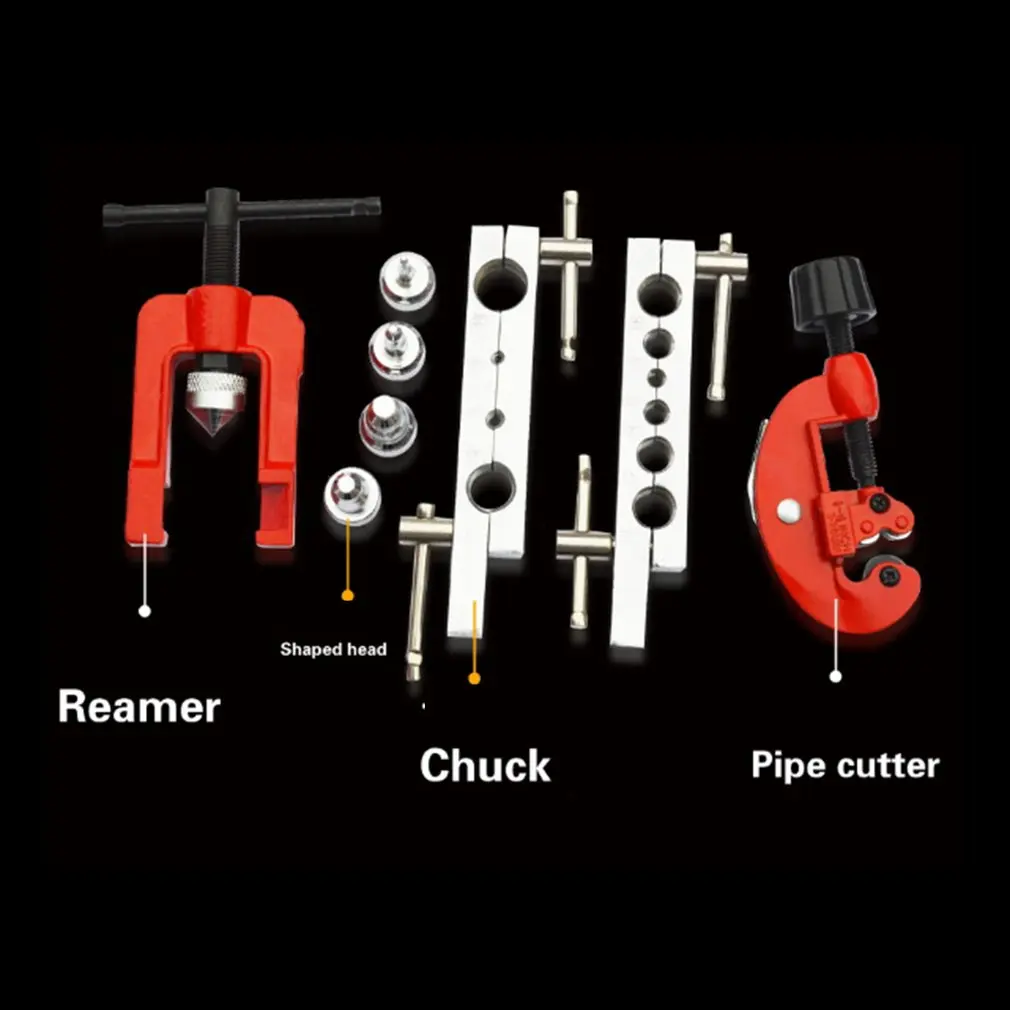 8 шт./компл. метрических и дюйма инструмент для развальцовки кондиционирования воздуха, коробка с инструментами, инструменты для обслуживания развёртки Медь трубы инструмент для развальцовки