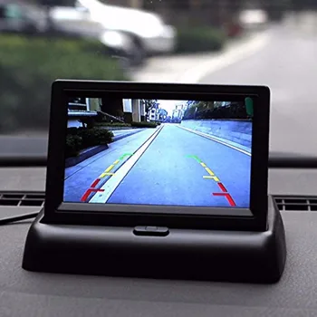 

Car Rear View 170° 8LED Night Vision Camera & 4.3’’ Foldable LCD Display Monitor Waterproof Parking Monitor
