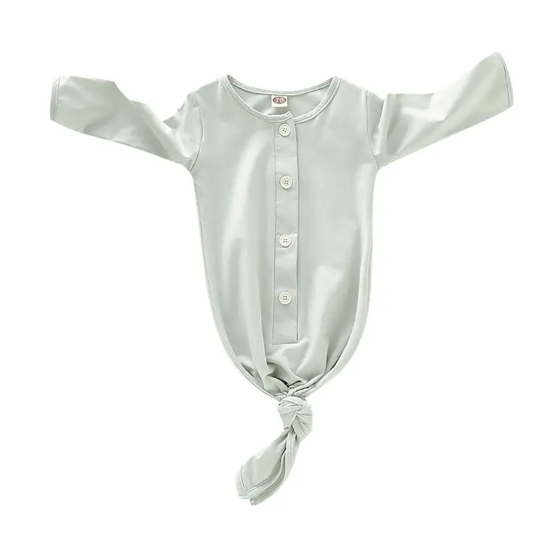 Baby Kids Jumpsuit Pajamas Newborn Infants Knotted Sleeping Bag Bathing Gifts Photo Props Baby nightgown - Цвет: Серебристый