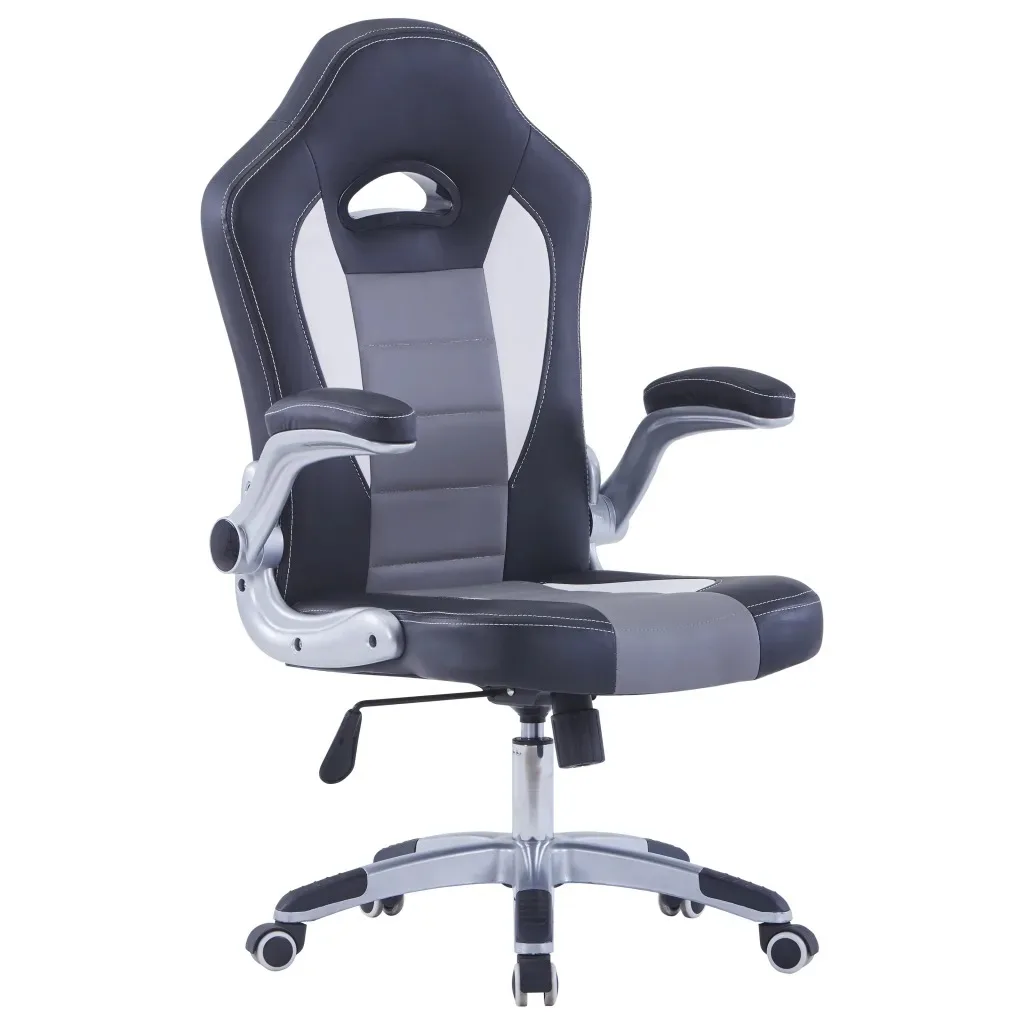 

VidaXL Leatherette Gaming Chair 360 Degree Swivel Gas Lifting System Office Chair Furniture Adjustable Armrests Computer Chair