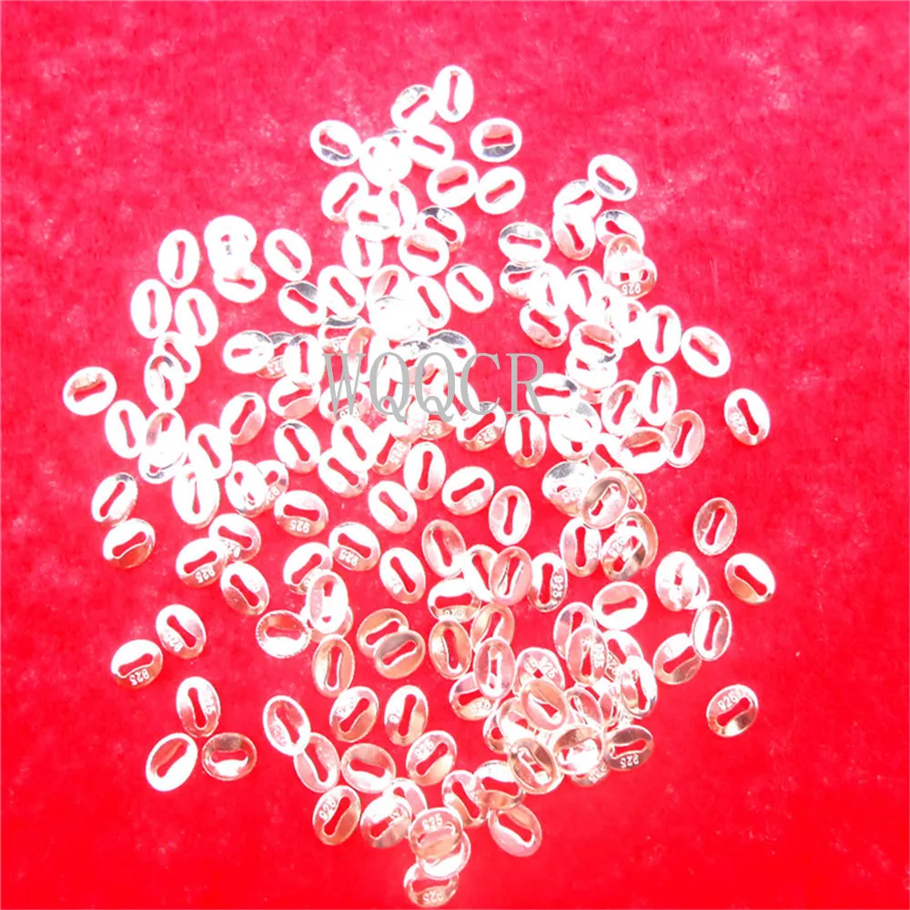 

200PCS 925 Silver Discovery Round Carving 925 Tag DIY Jewelry Making Accessories Necklace Tag