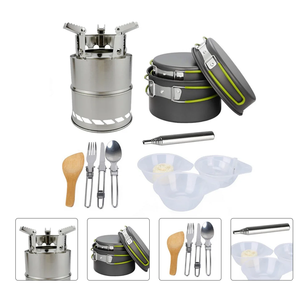 

1 Set Cooking Utensils Camping Cookware Portable Camping Pot Hotel