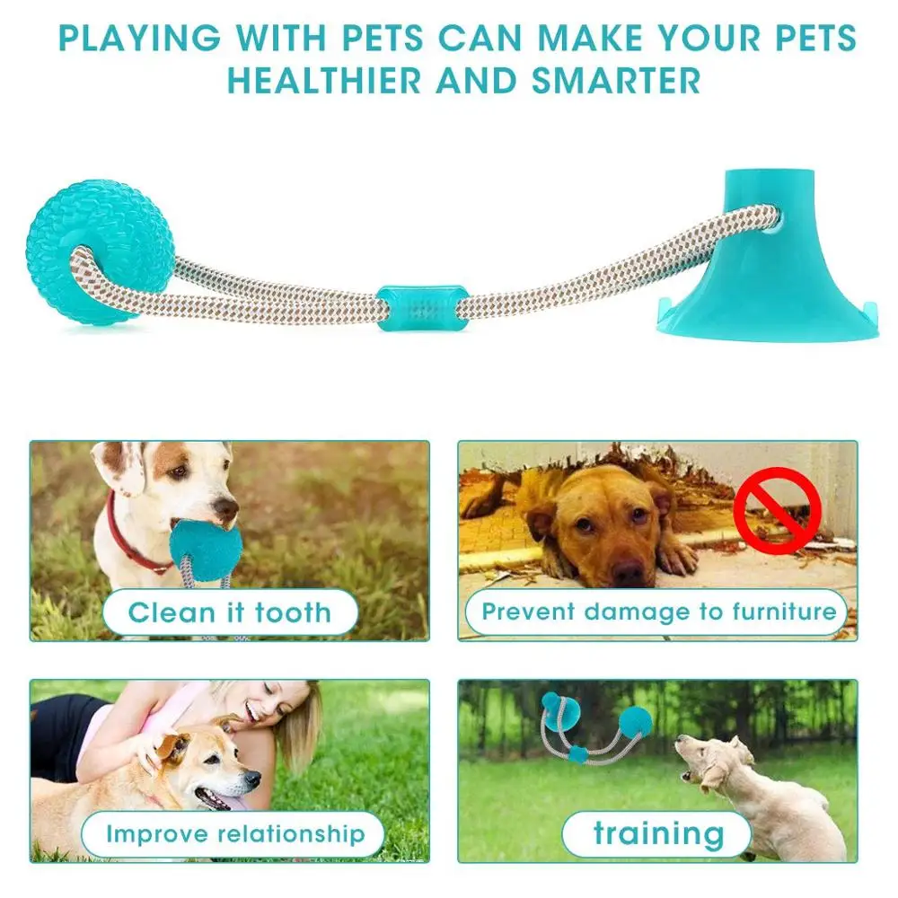 Pet молярная игрушка для укуса многофункциональная Интерактивная резиновая игрушка-канат используется для жевания зубов Чистка подходит для собак и кошек