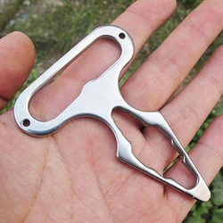 Porte clés multi outils d'auto défense, ouvre bouteille, tournevis à tête plate, pilote d'embout, EDC, Kit de survie de petits outils à main 