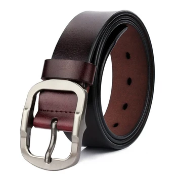 

2020 Luxury Belts for Men Fashion Simple Style Solid Color Pin Buckle Male Leather Belts