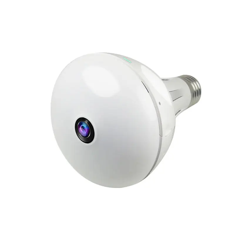 

3Mp Wireless Panoramic Ip 3D Vr Camera Wifi Bulb Light Fisheye 180 / 360 Degree Cctv Home Security Mini Cam Wi-Fi Tf Card Slot