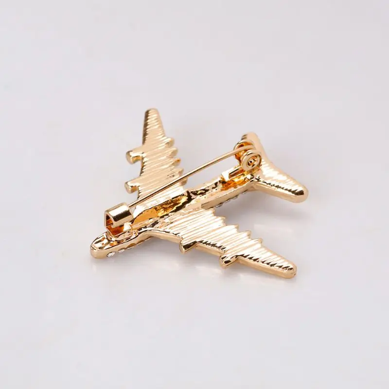 Plane Brooch Airplane Enamel Charms Jewelry Party Badge Banquet Scarf Pins Gifts 517F