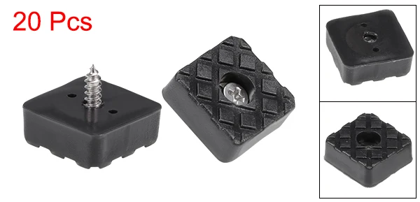 22x22x9 Black 20Pcs Uxcell 4/8/12/16/20/32 шт. силиконовых кейсов мебельные колодки от 22x22x8,5/22x22x9/24x24x14/29x29x10/ противоскользящие напольные протекторы 30x30x10 мм - Цвет: 22x22x9 Black 20Pcs