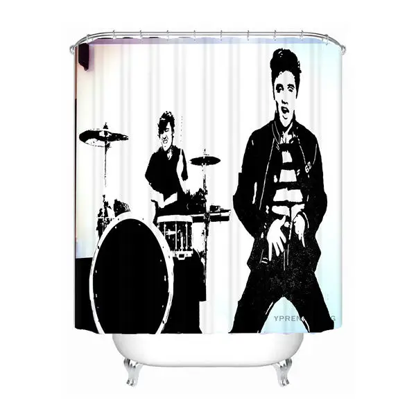 Shower Curtain Пользовательские Элвис Пресли душ Шторы Mildewproof Водонепроницаемый полиэстер различные размеры#0421-21-05 - Цвет: Shower Curtain