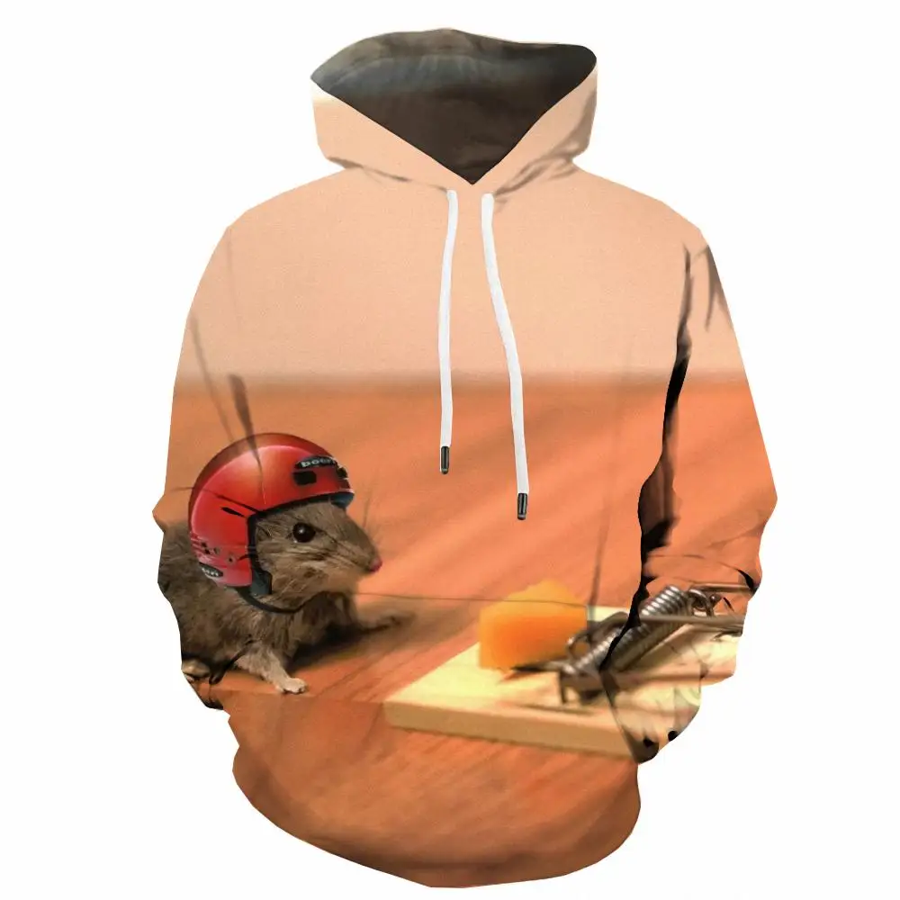 

3d Hoodies Animal Hoodie Men Mouse 3d Printed Funny Sweatshirt Printed Unisex Funny Casual Pocket Man