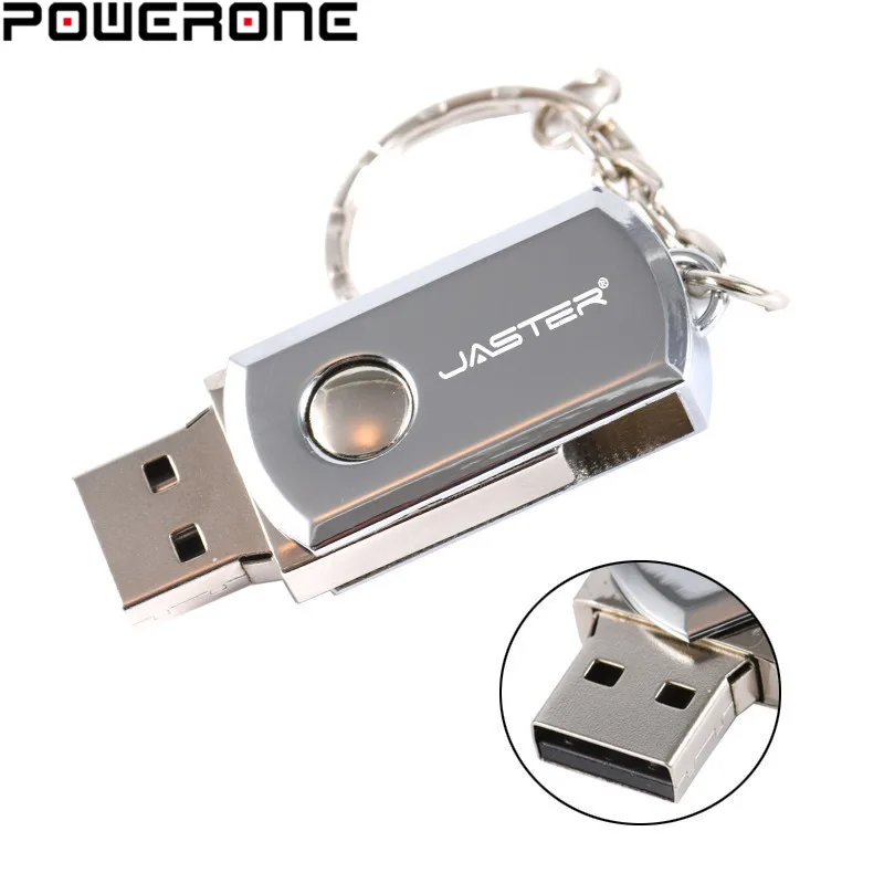 POWERONE металлический вращающийся usb флеш накопитель 2 0 pendrive 4 ГБ 8 16 32 64 Гб карта