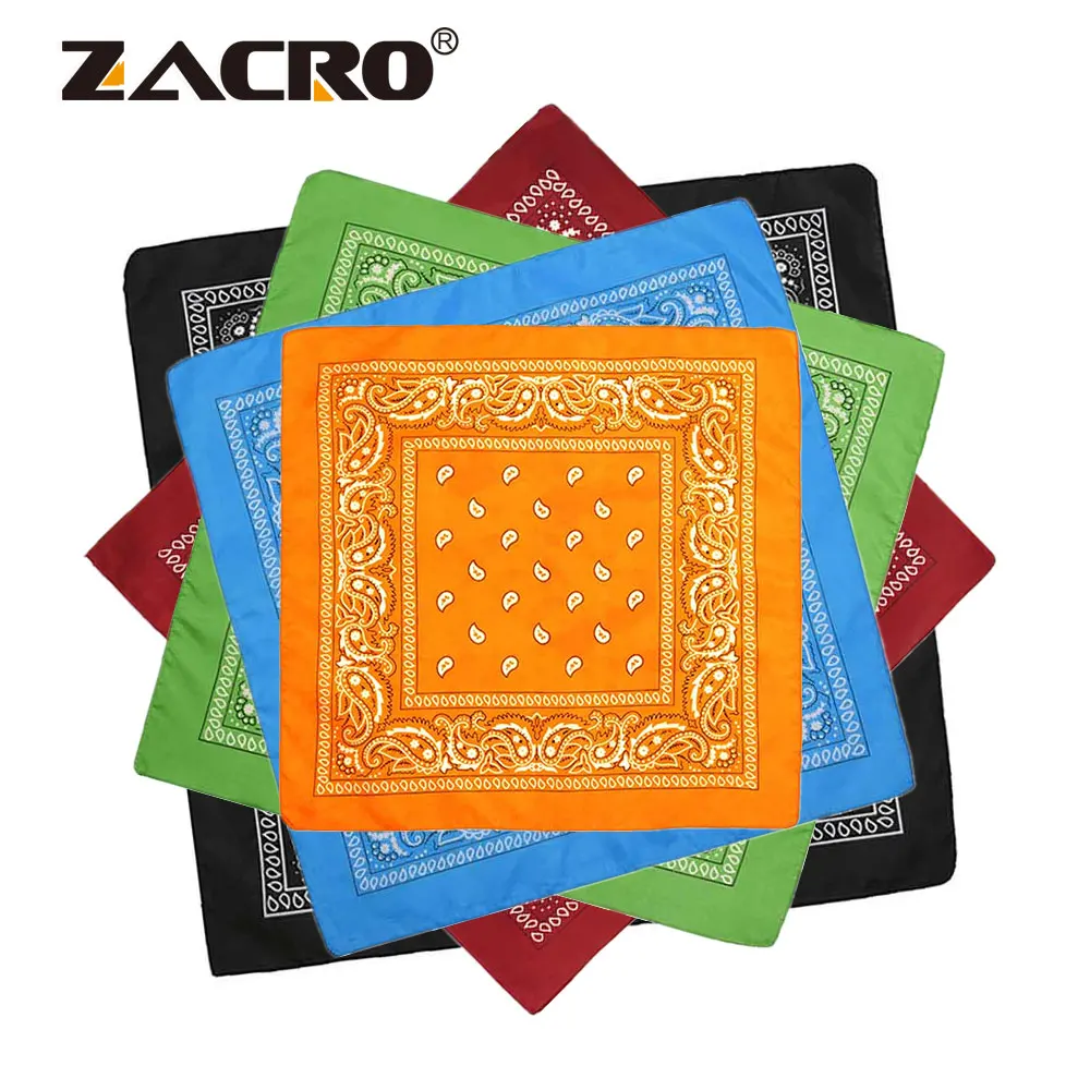 

Hip Hop Cycling Bandana Fashion Multifunction Square Scarf 55cm*55cm Black Red Paisley Headband Printed for Women/Men/Boys/Girls