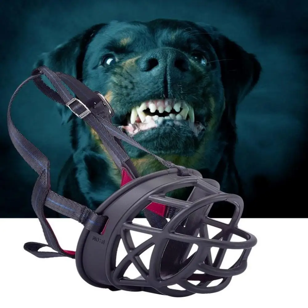 Pet Dog Adjustable Muzzle Mask Anti Bite Barking Silicone Mesh Mouth Halter Strong Dogs Muzzle Basket Pet Training Accessories