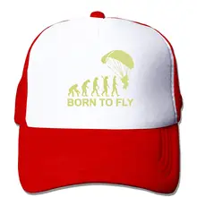 Унисекс Кепка водителя грузовика Эволюция Skydiving Born to Fly3 Женская Регулируемая сетчатая Кепка новейшая Кепка для Крикета