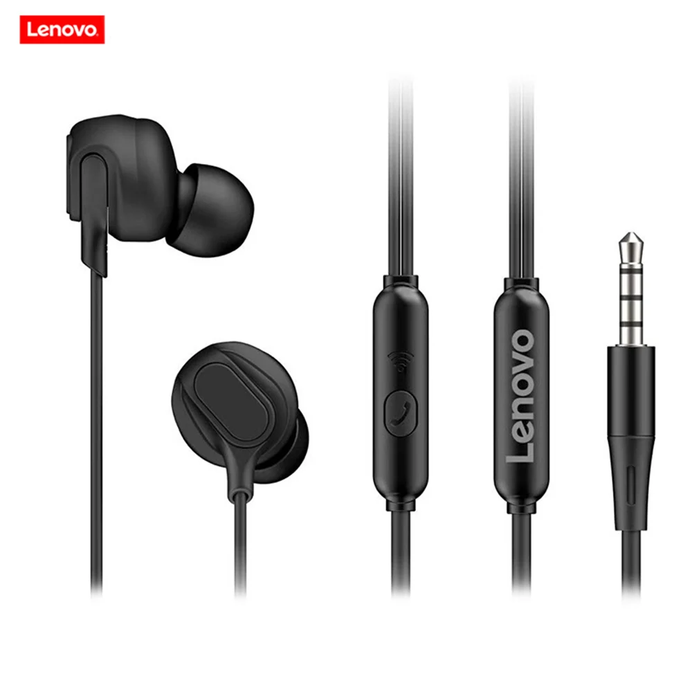 Проводная гарнитура Lenovo HF150 с микрофоном наушники-вкладыши для смартфона MP3