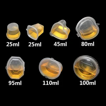 

100pcs High quality transparent disposable pudding yogurt jelly cup small salad sauce taste cup packaging plastic cup with lid