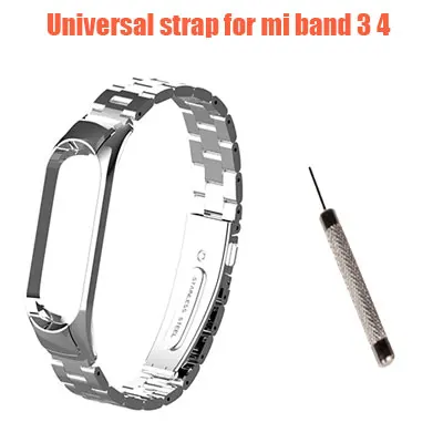 Style 2 with tool Металлический ремешок для mi Band 4 3 ремешок Xiao mi браслет из нержавеющей стали mi Band 3 4 ремешок для mi Band 4 3 браслеты Pulseira - Цвет: Style 2 with tool