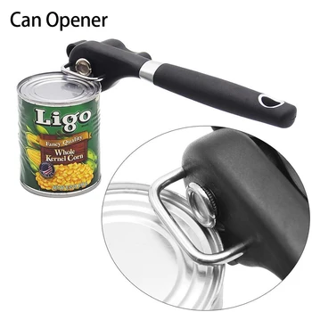 

Kitchen Tool Manual Hand-actuated Can Opener Multifunctional Side Cut Easy Grip Opener Knife Open for Can Lid Household Gadgets
