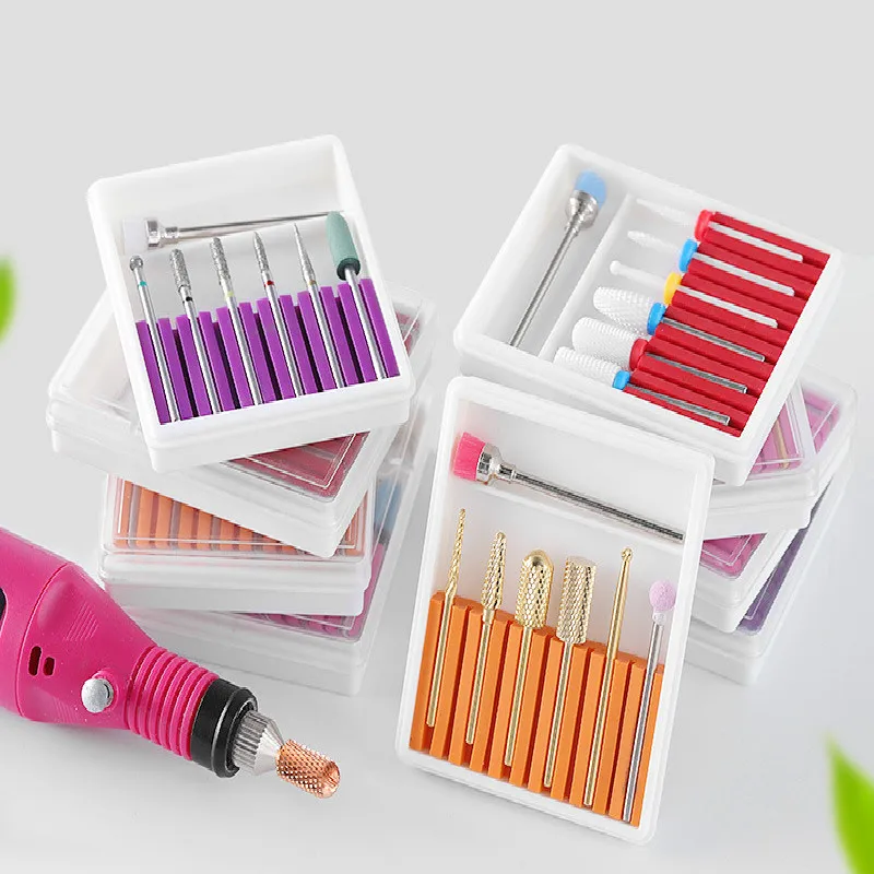 2019New Type of Manicure Ceramic Tungsten Steel Alloy Grinding Head 7PCS Set Special Polishing Tool for Grinder Nail Glass File