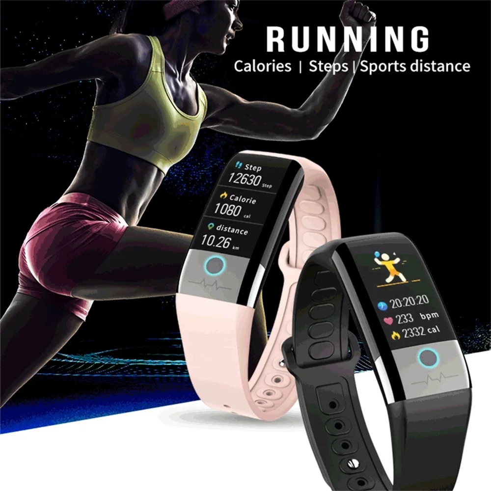 ЭКГ PPG HRV смарт-браслет пульсометр Монитор артериального давления фитнес-браслет трекер спортивной активности Шагомер водонепроницаемый браслет