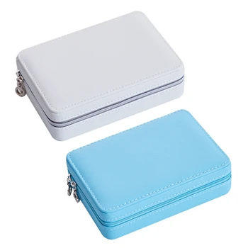 

Jewelry Box Storage Box Display Storage PU Leather Large with Mirror Multi-Function Necklace Earring Ring Box