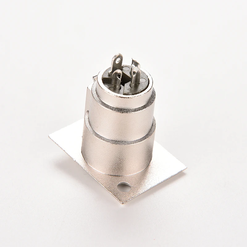3 контактный разъем XLR гнездовой монтажный тип шасси квадратный металлический