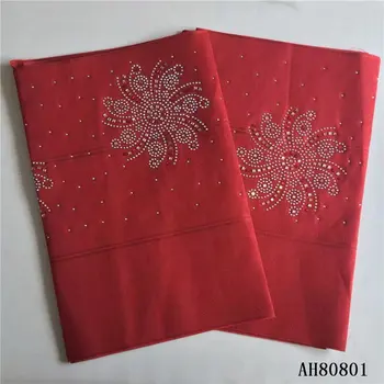 

Aso Oke Headtie With Stones And Beads Nigerian Lace Fabric High Quality Lace Fabric African Headtie Gele For Women 2pieces