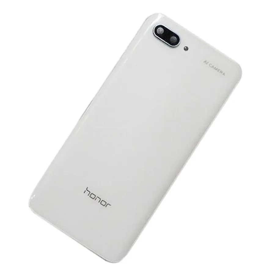 Для Honor 10 Задняя стеклянная крышка батареи Задняя стеклянная дверь корпус для huawei Honor 10 крышка батареи Honor10 задняя панель+ объектив камеры - Цвет: White With Lens