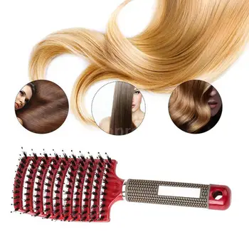 

Women Bristle Hair Scalp Massage Comb Dry Wet Hairbrush Salon Hairdressing Tool High Temperature Resistance Massage Comb