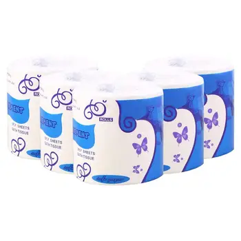 

5 Roll Toilet Paper Degradable Roll Paper For Workshop Restaurant Kitchen Paper Bathroom Tissue Paper Bathroom Accessories