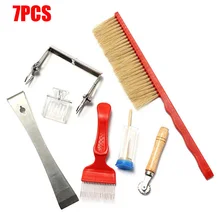 Из нержавеющей стали для пчеловодства пчелиный улей комплект для курильщика тепловой защиты скребка Оборудование Набор инструментов apculture аксессуары 7 в 1