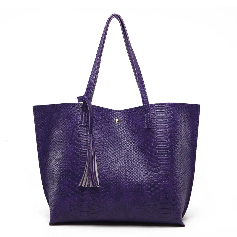 Дизайнерская сумка-тоут, кожаная сумка, женская сумка со змеиным узором, большие сумки с бахромой, модные вместительные сумки-тоут для женщин