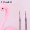 STALEKS Stainless Steel Dead Skin Scissors Russian Style Bending Eyebrow Scissors Zebra Pattern Exfoliating Nail Tools SX-20/1z 2