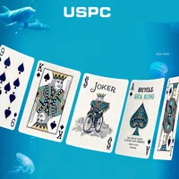 أوراق لعب Sea King USPCC قابلة للتجميع بحجم البوكر وألعاب البطاقات خدعة سحرية للساحر 5