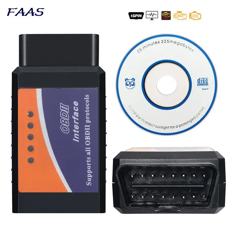 Elm327 Bluetooth-Kompatibilis V1.5 Chipkód-Olvasó Elm 327 Obd 2 Autószkenner Ios Android Elm 327 V1.5 Odb2 Diagnosztikai Eszközhöz