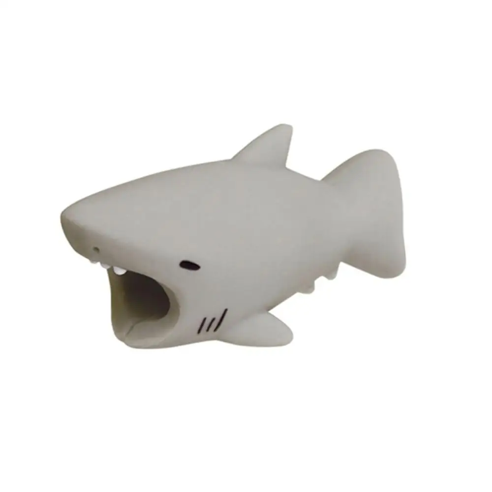 Shark Милые животные кабель протектор укус для Iphone кабель протектор Битер usb Собака Панда мобильный в виде животного телефон разъем аксессуар - Цвет: Shark