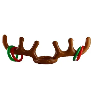 

Creative Inflatable PVC Antlers Toy Christmas Family Party Throw Ring Interactive Game Children Adult Outdoor Toys