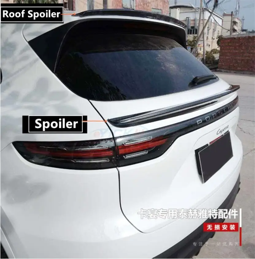 Спойлер из углеродного волокна для Porsche Cayenne крыло спойлера высокое качество модификация автомобиля аксессуары