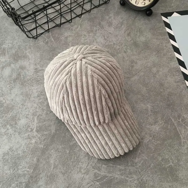 light gray Модная зимняя однотонная плотная Вельветовая бейсболка, женская зимняя плюшевая утолщенная Студенческая теплая Кепка - Цвет: light gray