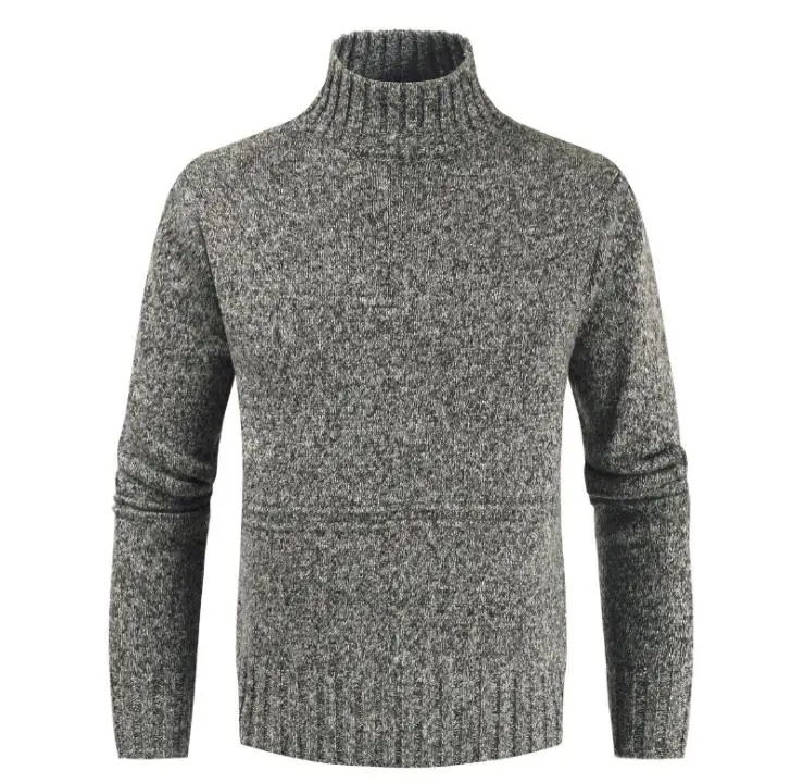 Новинка осень зима мужская водолазка сплошной цвет Повседневный свитер Pull Homme для мужчин Slim Fit бренд трикотажные пуловеры