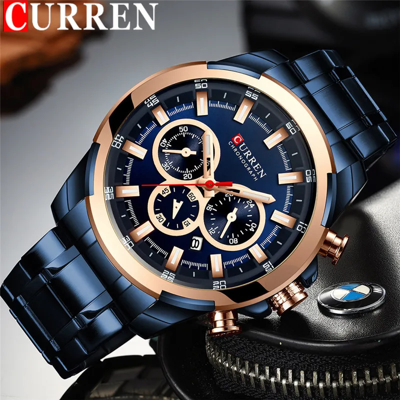 CURREN Fashion Man WristWatch Waterproof Chronograph Men Watch Military